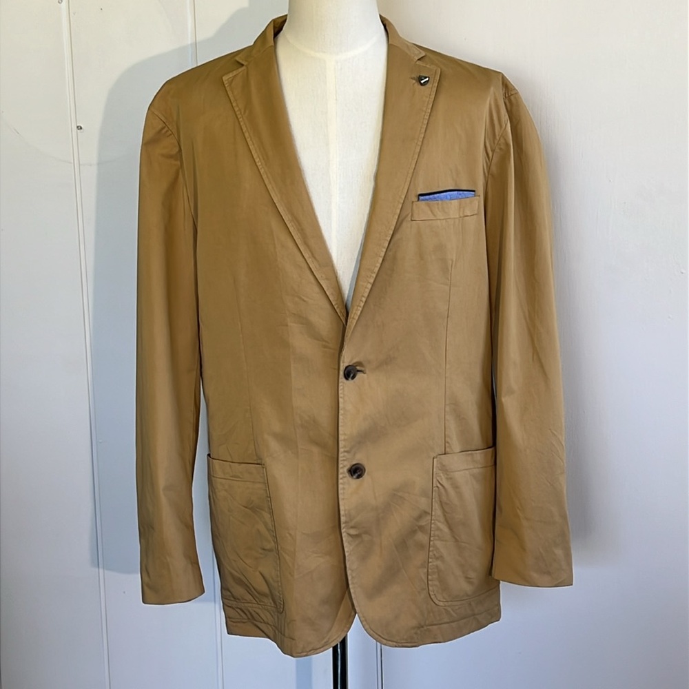 Cremieux "38" Golden Tan Cotton Sports Jacket/Blazer As New Men's Size XXL